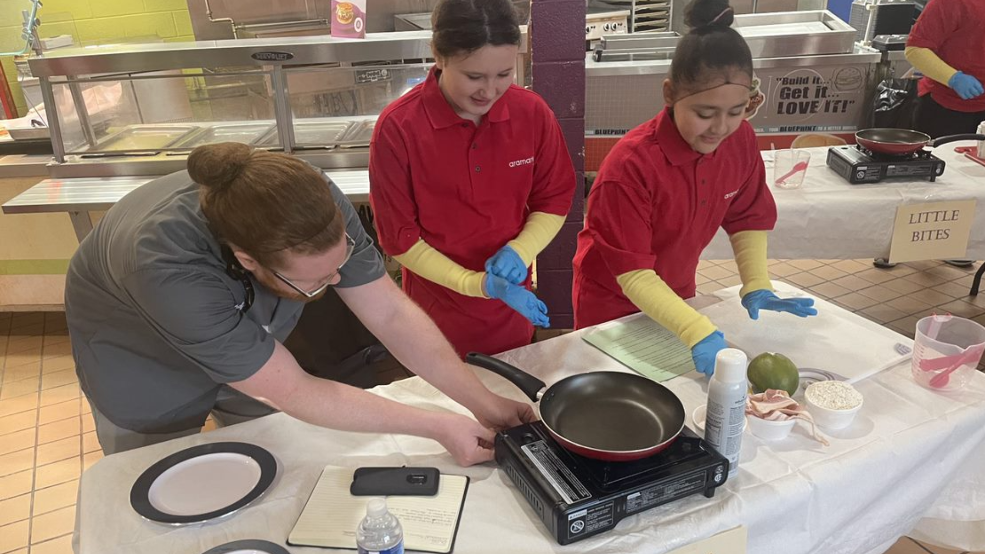Scranton child cooking on hot plate
